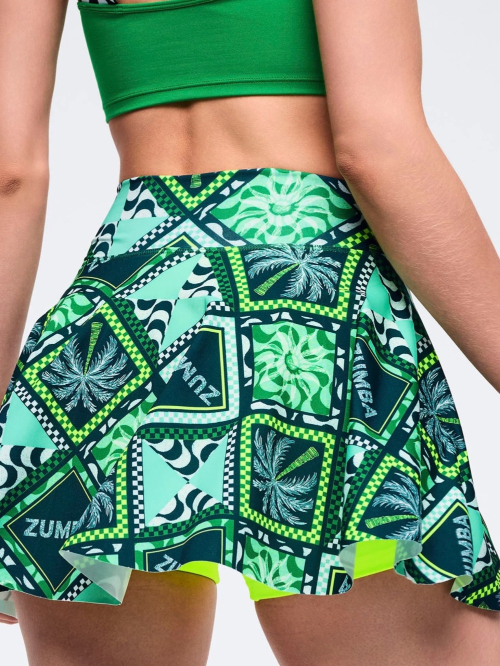 NWT Zumba Latin Movement Crossover Waistband Skort Small
